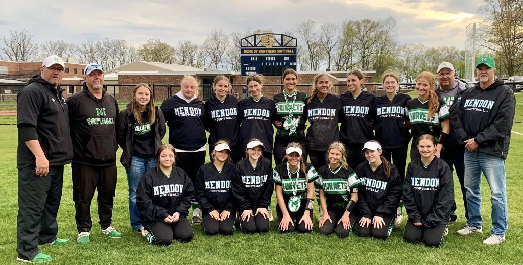 Mendon softball takes two games from Climax-Scotts